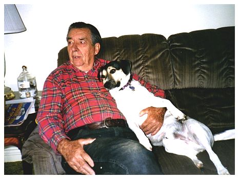 1998.. - Rob and Shiloh, watching the Financial News Network.jpg